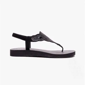 119655 MEDITATION - PEARL PERFECTION Ladies Sandals Black Knit