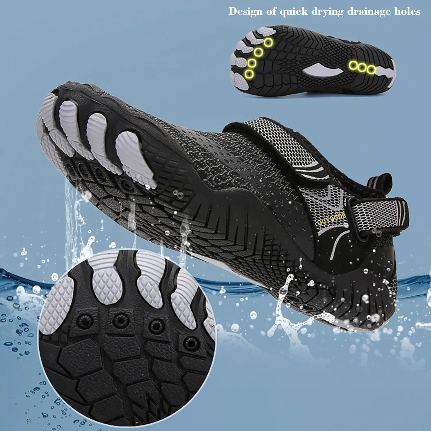 Aqua Water Shoes Quick Dry Barefoot for Women Men Beach Swim Pool Surf Yoga Hiking Lightweight Non Slip Breathable Outdoor Sports