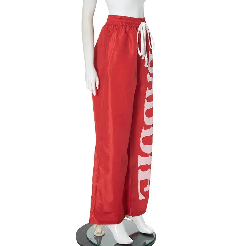Baddie Windbreaker High Waisted Pants