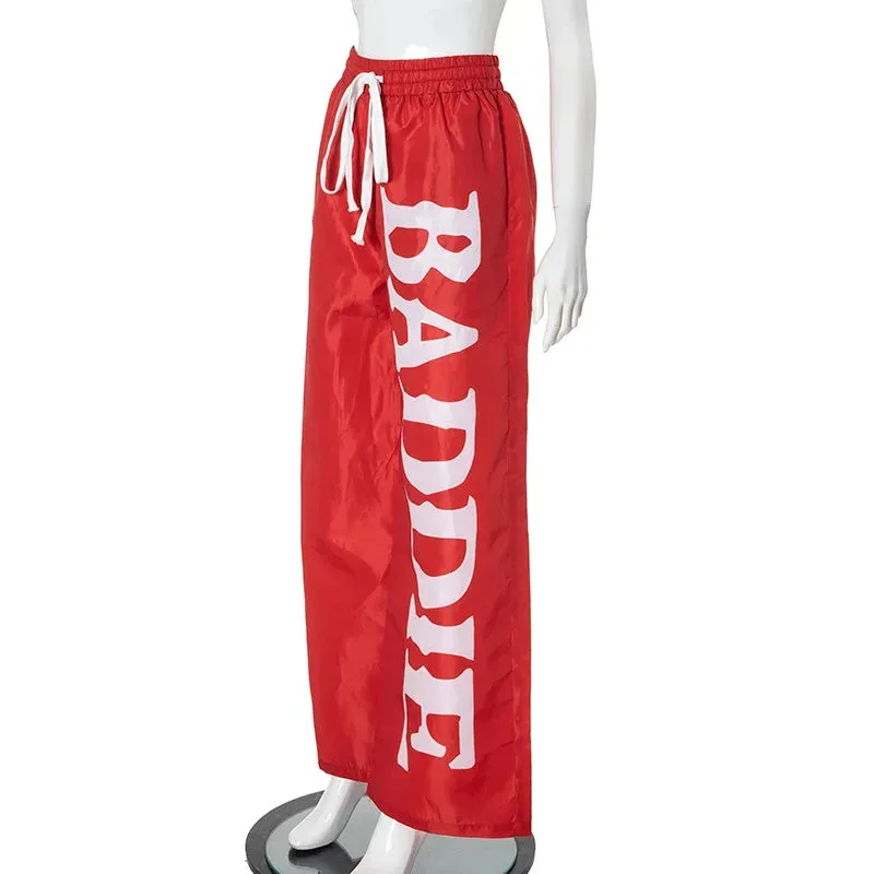 Baddie Windbreaker High Waisted Pants