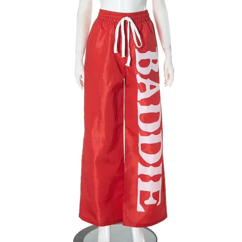 Baddie Windbreaker High Waisted Pants