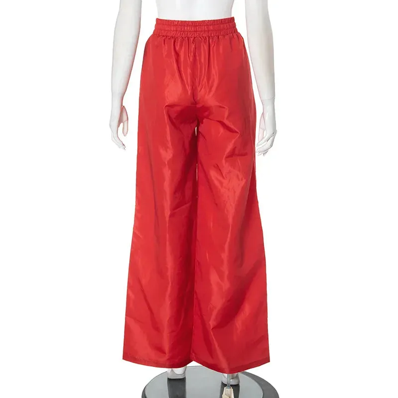 Baddie Windbreaker High Waisted Pants