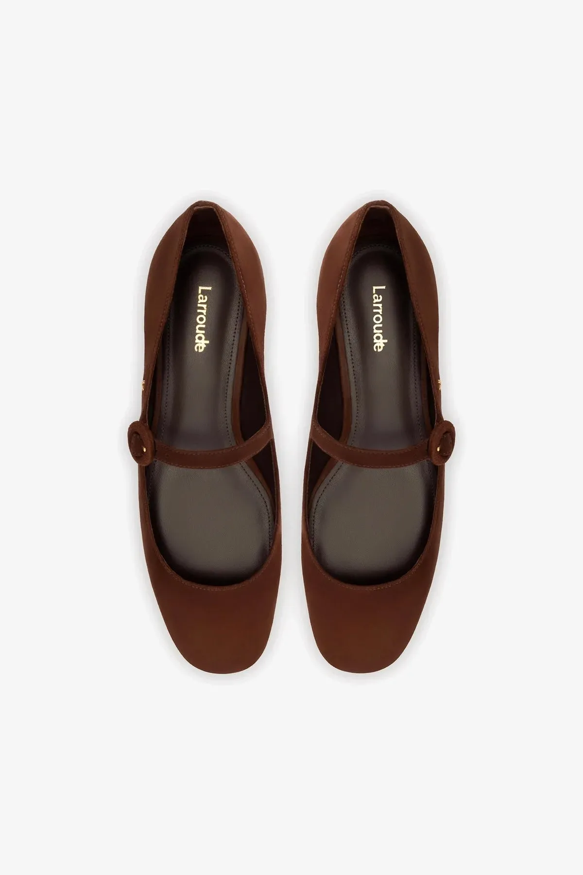 Blair Ballet Flat In Brown Suede