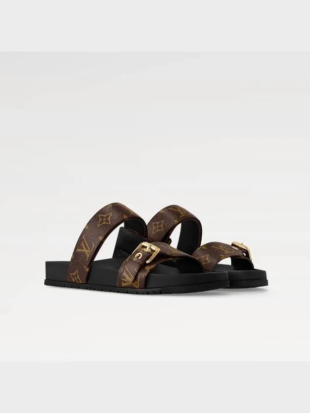 Bom Dia Flat Comfort Mule Sandals Monogram Women