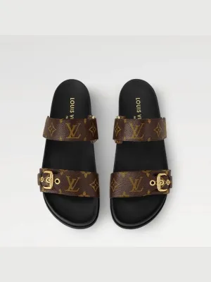 Bom Dia Flat Comfort Mule Sandals Monogram Women