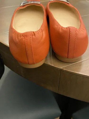 Calvin Klein Shoes Orange Womens Buckle Slip On Ballet Flat Size 8.5
