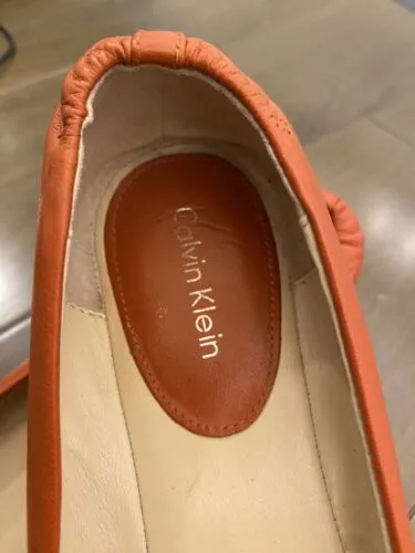 Calvin Klein Shoes Orange Womens Buckle Slip On Ballet Flat Size 8.5