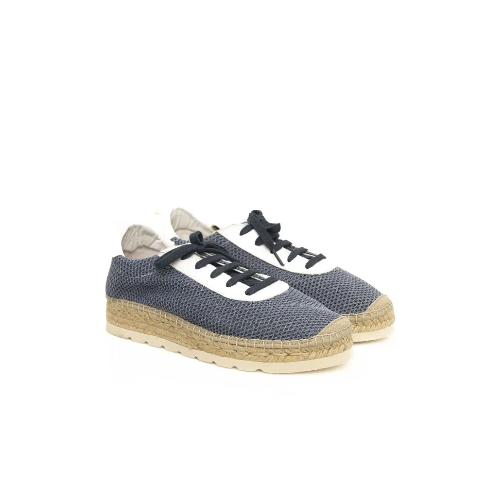 Cerruti 1881 Blue Calfskin Men Sneaker