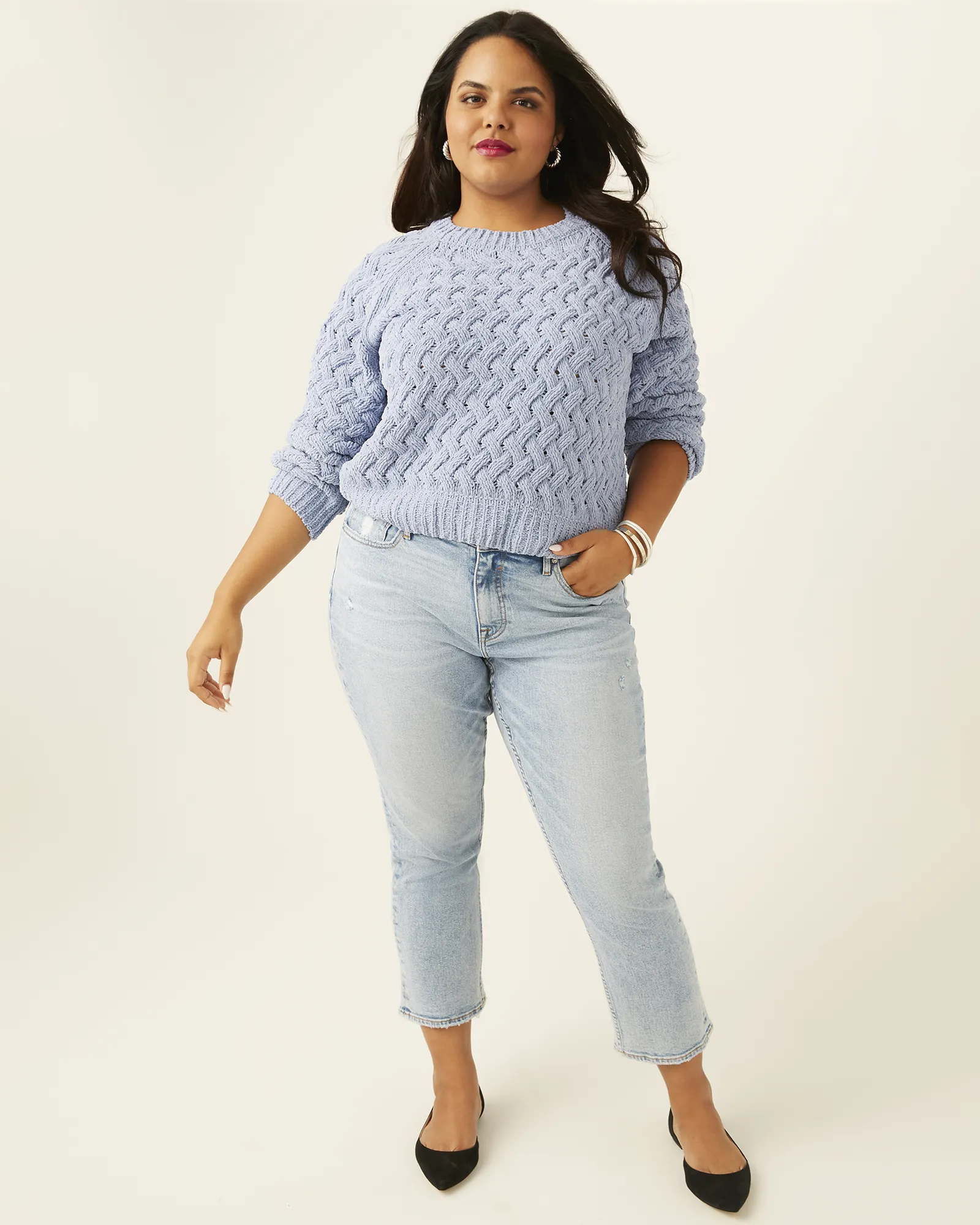 Cordelia Slim Straight-Leg Jeans | Light Wash