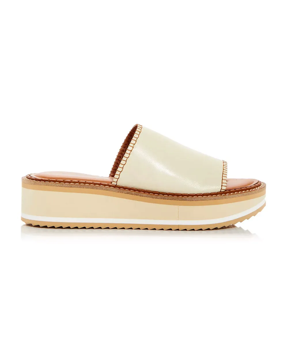 Fast Leather Sandals in Straw Nappa