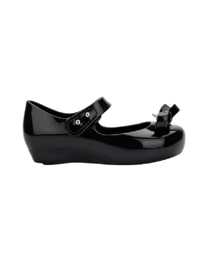 Girls Black Ultragirl Bow BB Ballerina