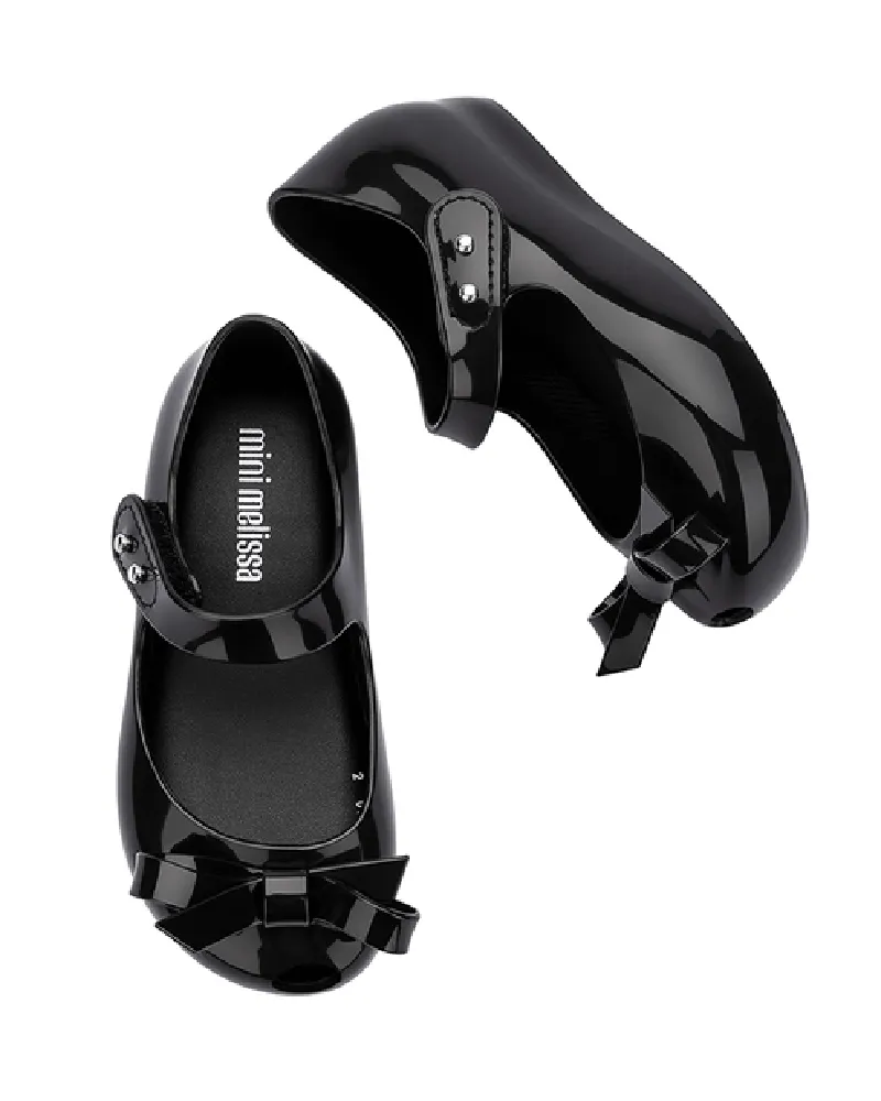 Girls Black Ultragirl Bow BB Ballerina