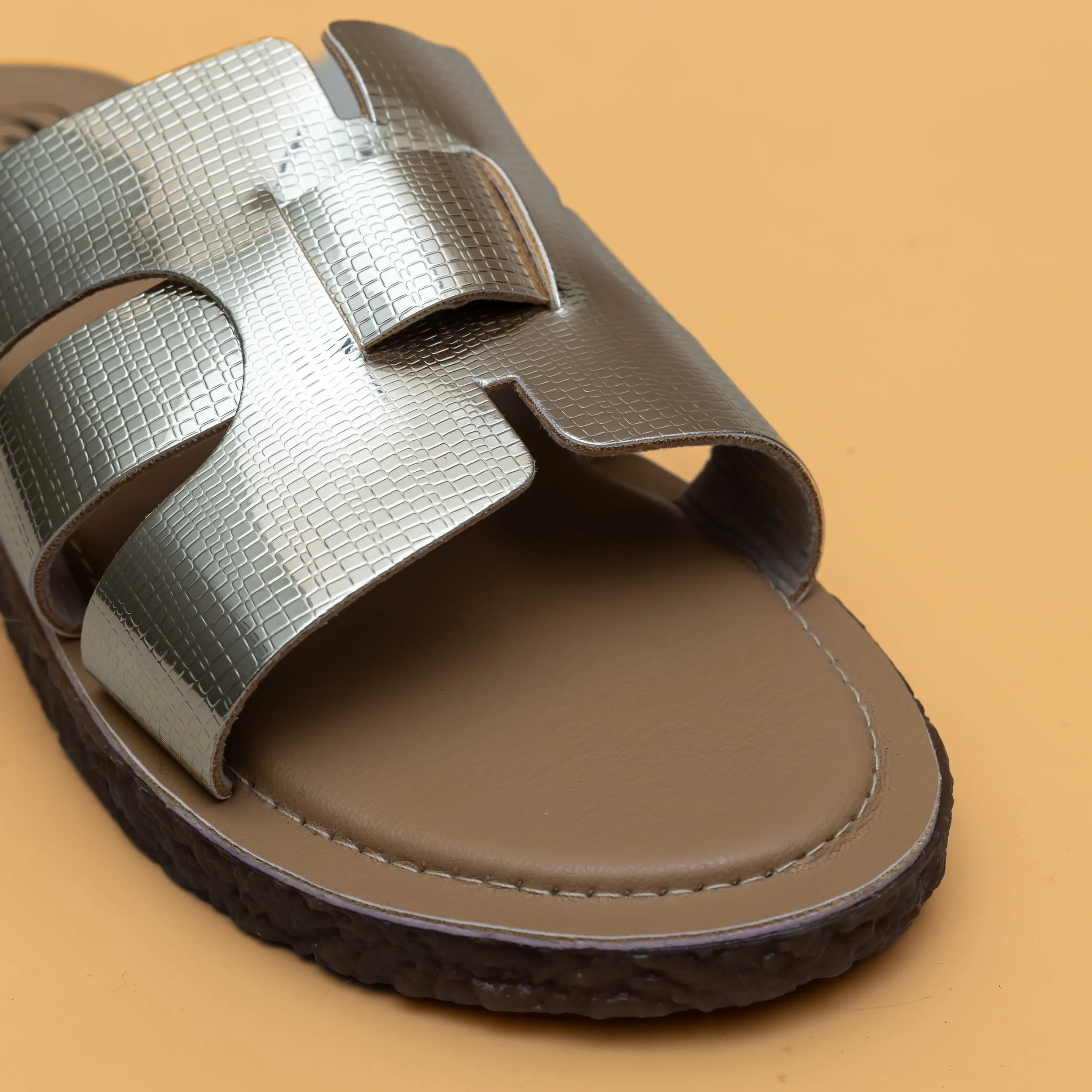 H Strap Flats-Golden