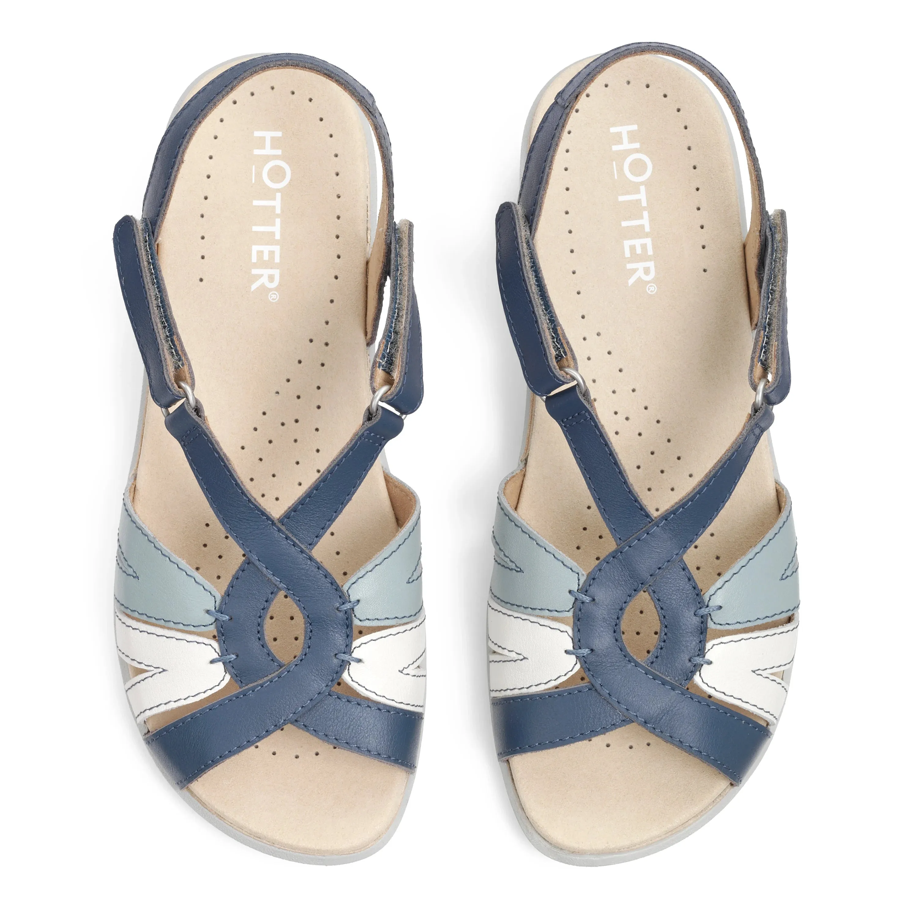 Hotter Flare Sandal NAVY MULTI