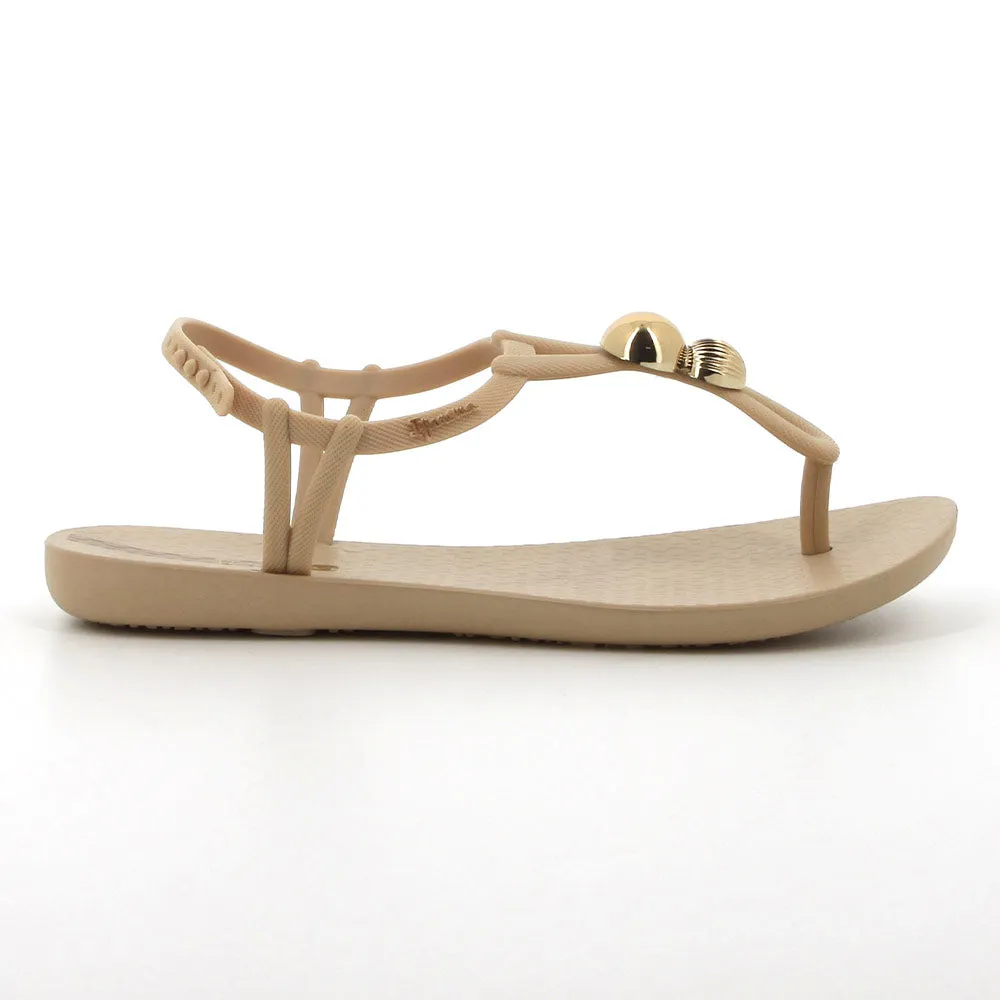 Ipanema Slingback Sandal With Trim  - Beige/Silver