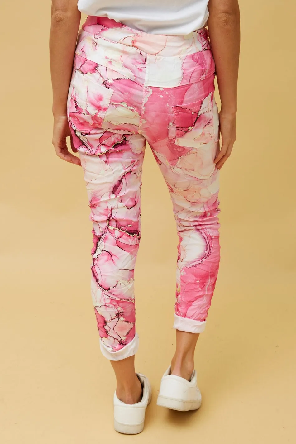 JANJA MARBLE PRINT JOGGERS