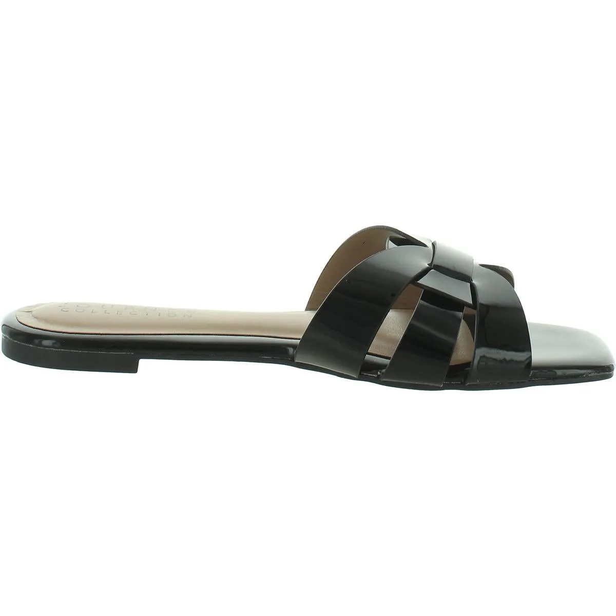 Journee Collection Womens Comfort Insole Patent Flatform Sandals