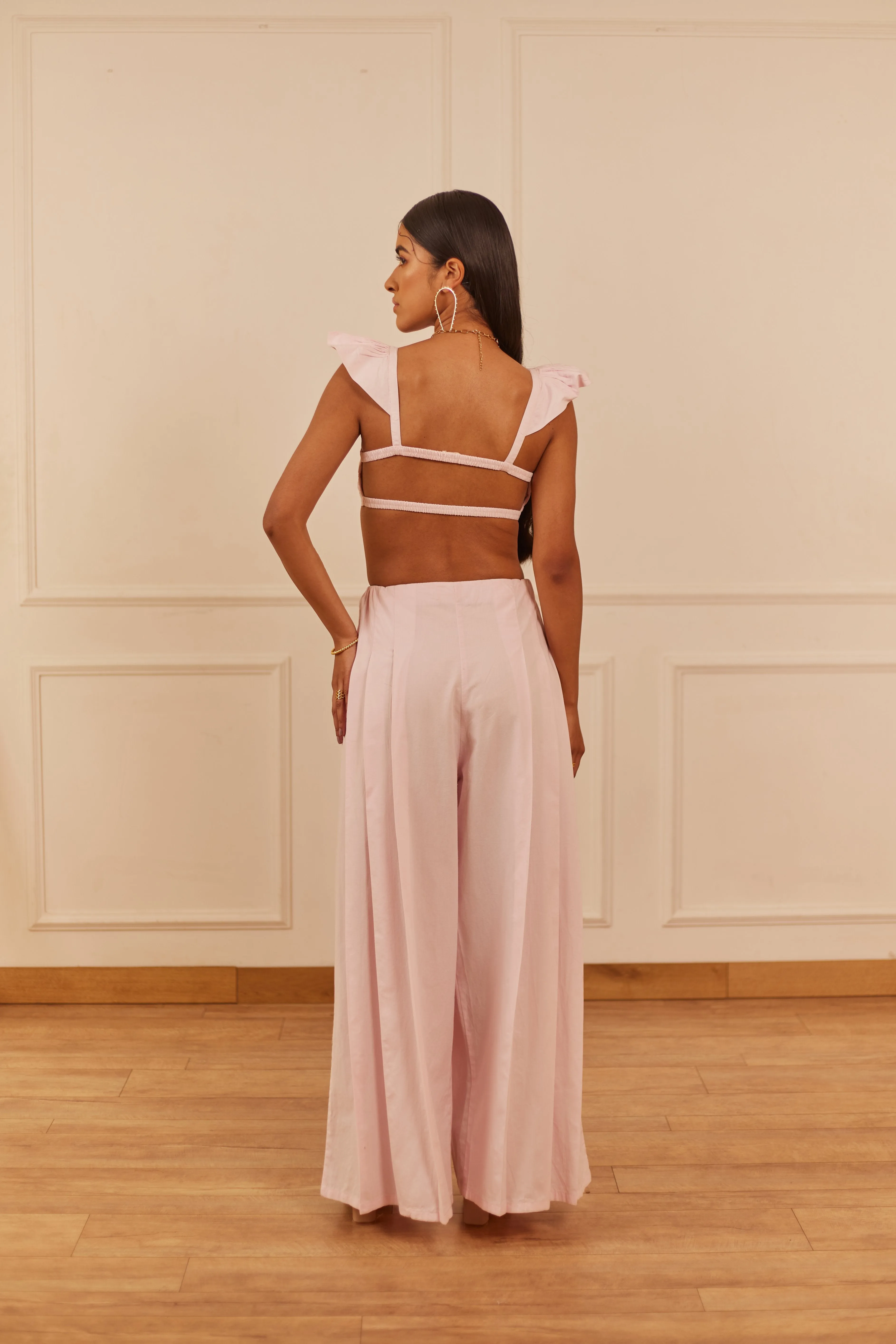 Kamal pleated crop top