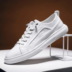 Leather Flats Simple Solid Color Sneakers