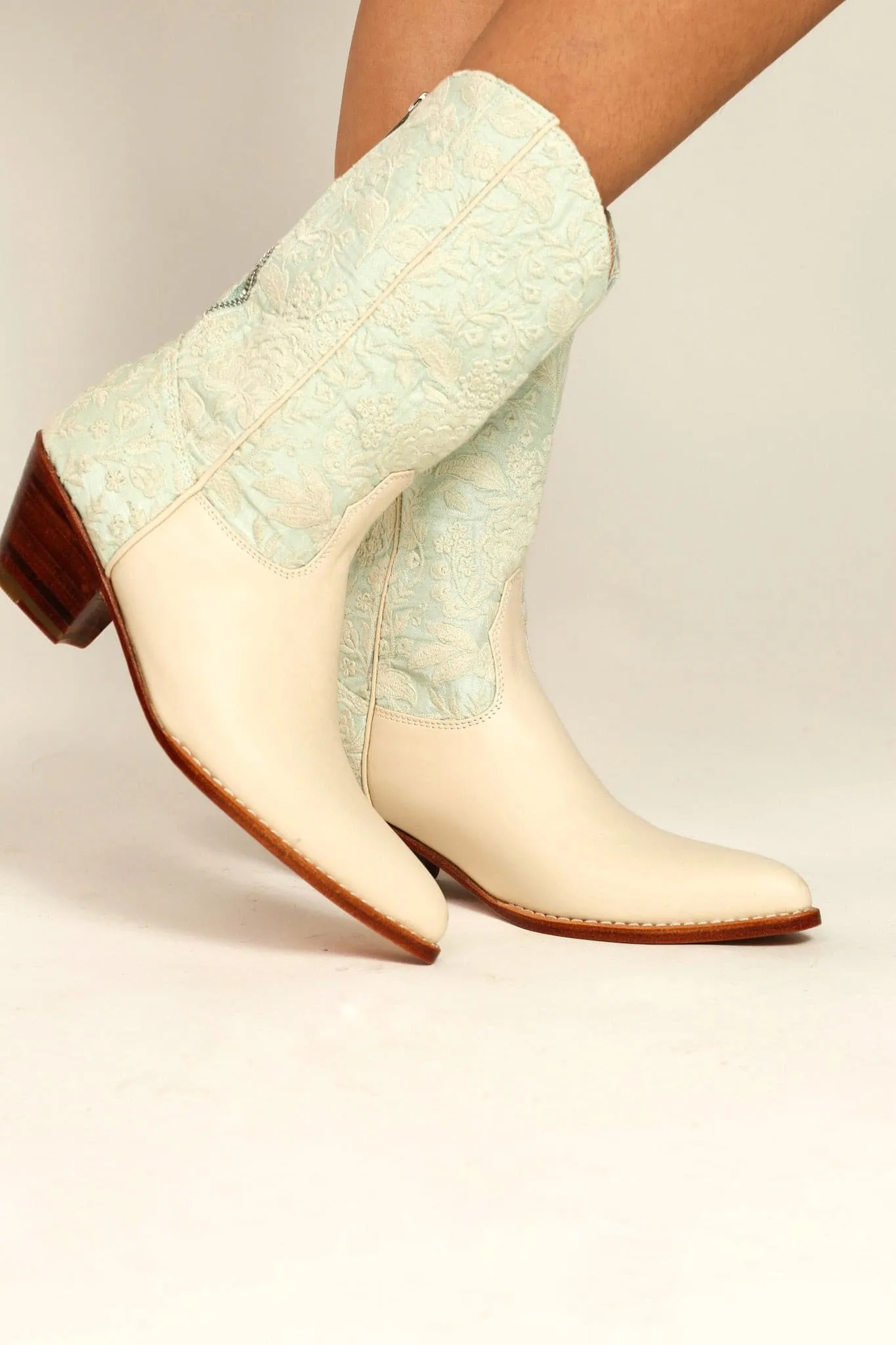LIGHT MINT WESTERN BOOTS SENIA