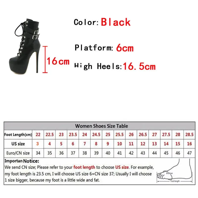 Liyke  Platform  Sexy Round Toe Buckle Strap