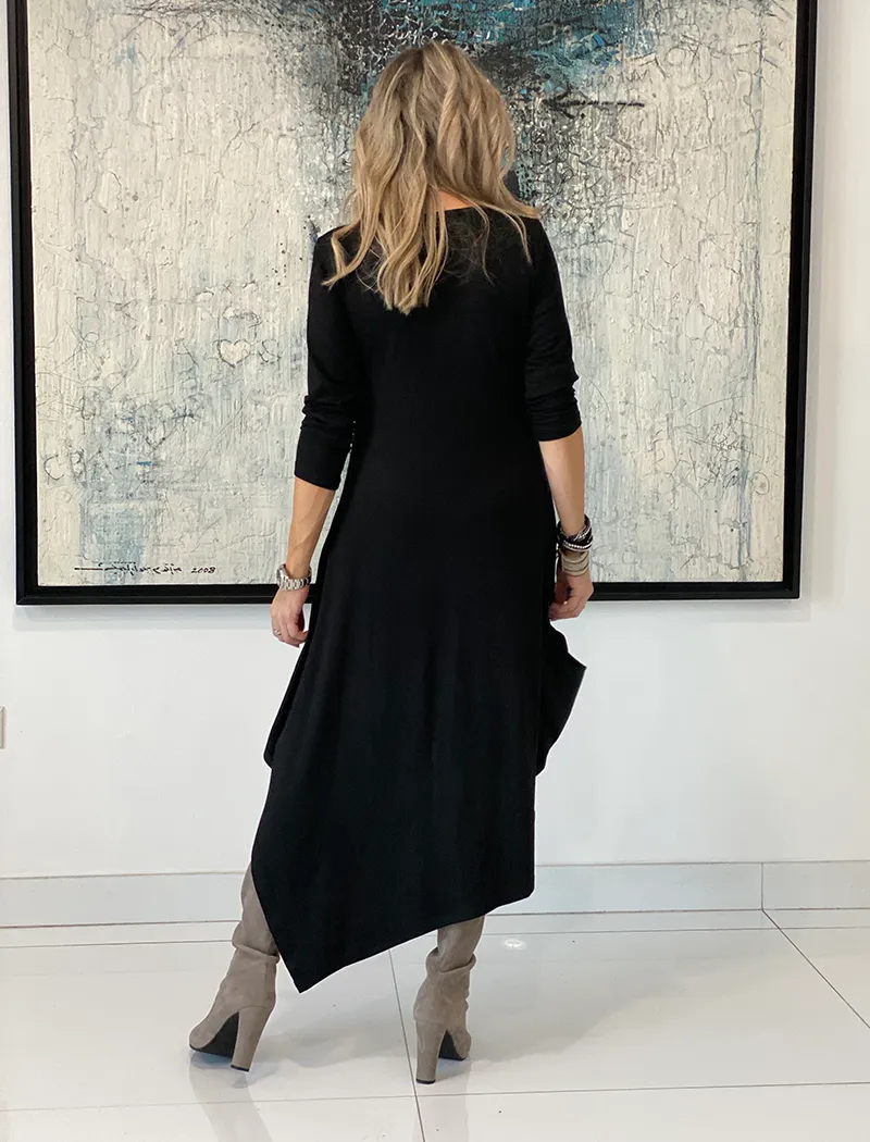 Long Sleeves Total Comfort Dress - Gold Dragon