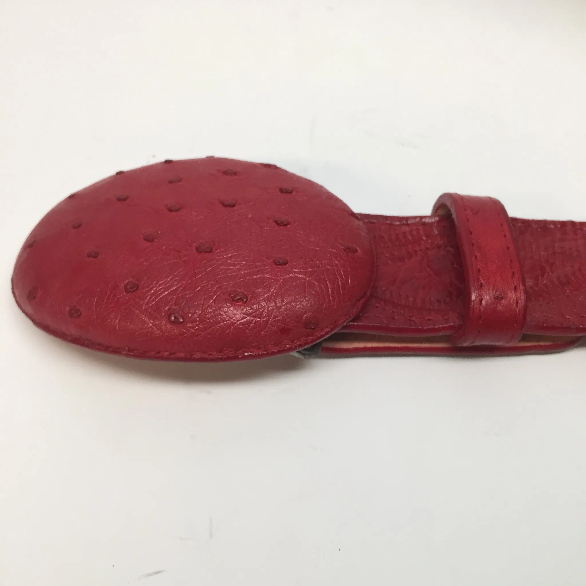 Los Altos Boots Ostrich Cross Stitch Belt