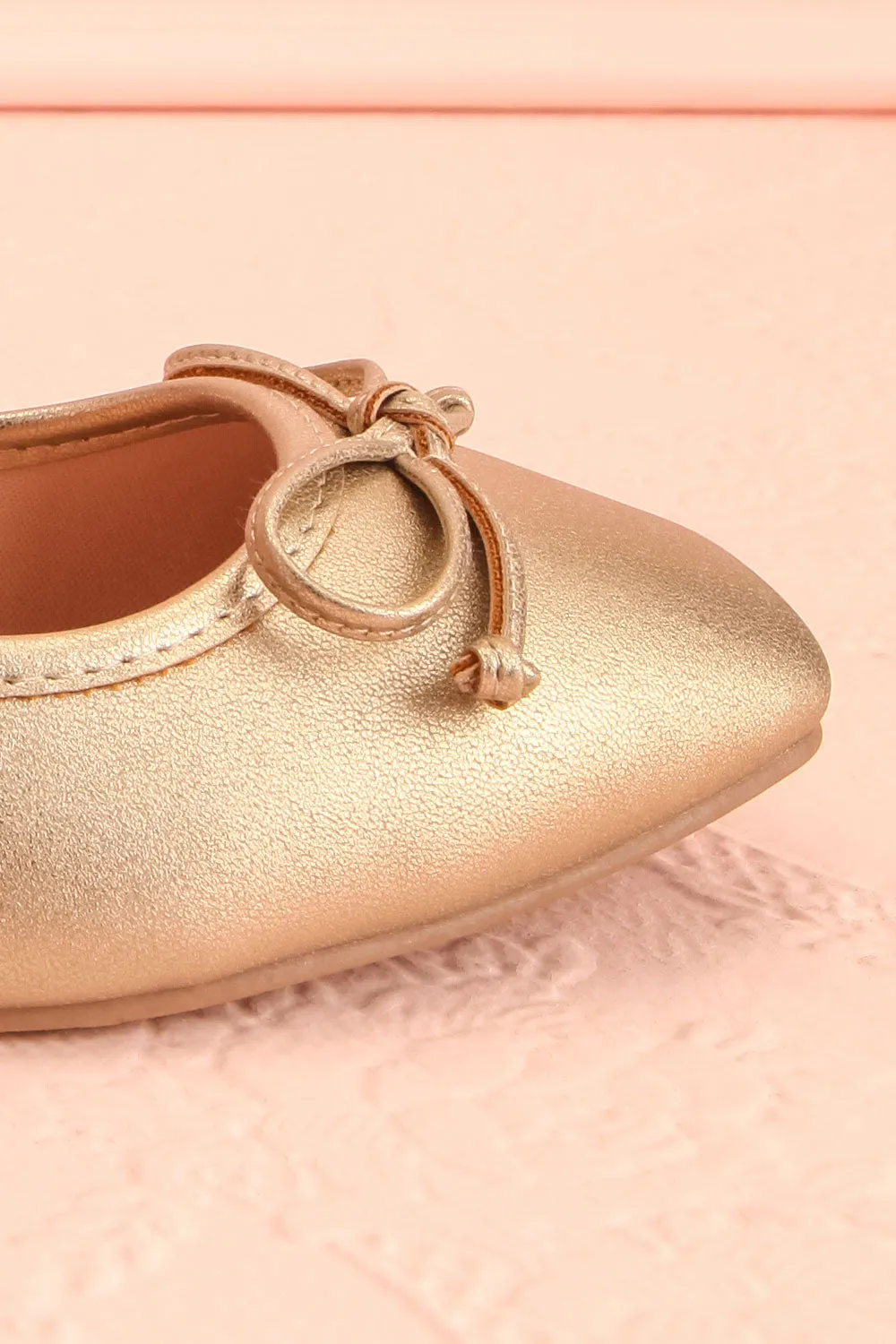 Maree Gold | Ballet Flats w/ Bow