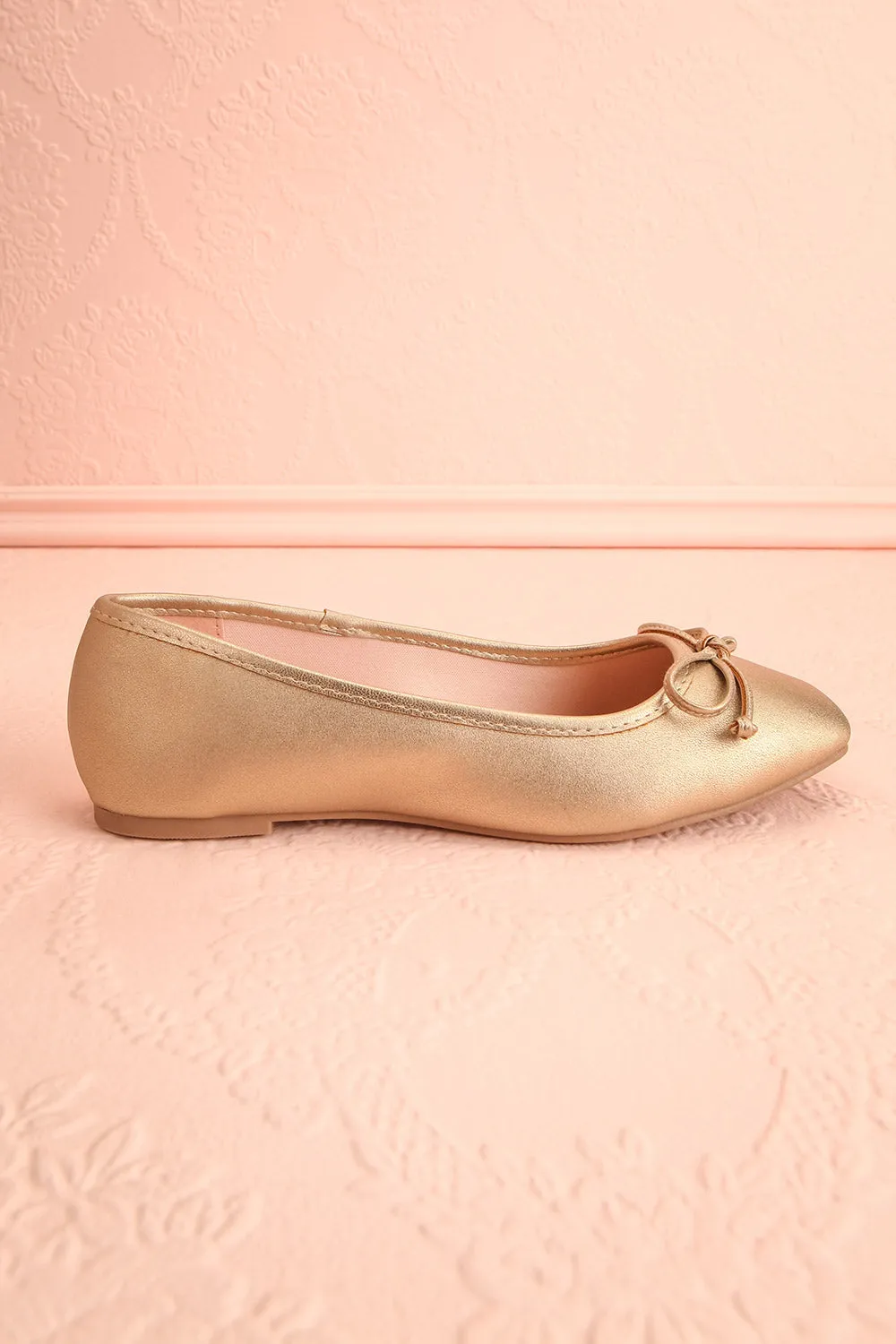 Maree Gold | Ballet Flats w/ Bow