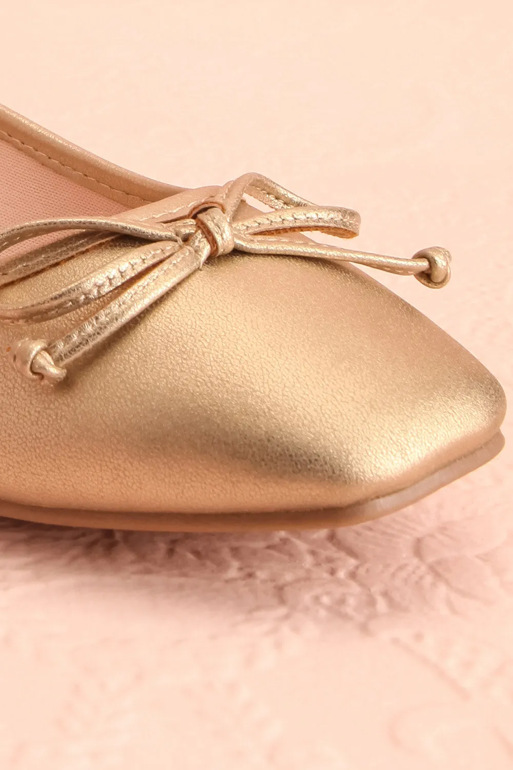 Maree Gold | Ballet Flats w/ Bow