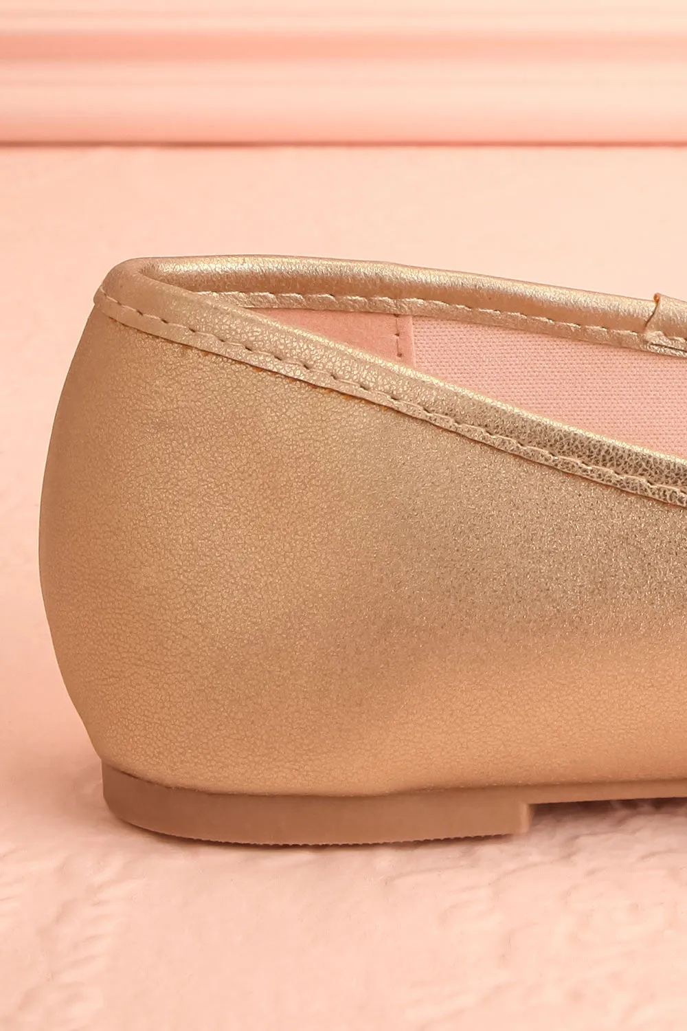 Maree Gold | Ballet Flats w/ Bow
