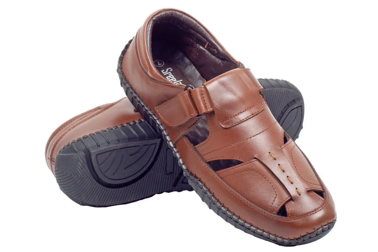 Mens leather fisherman sandal 996504