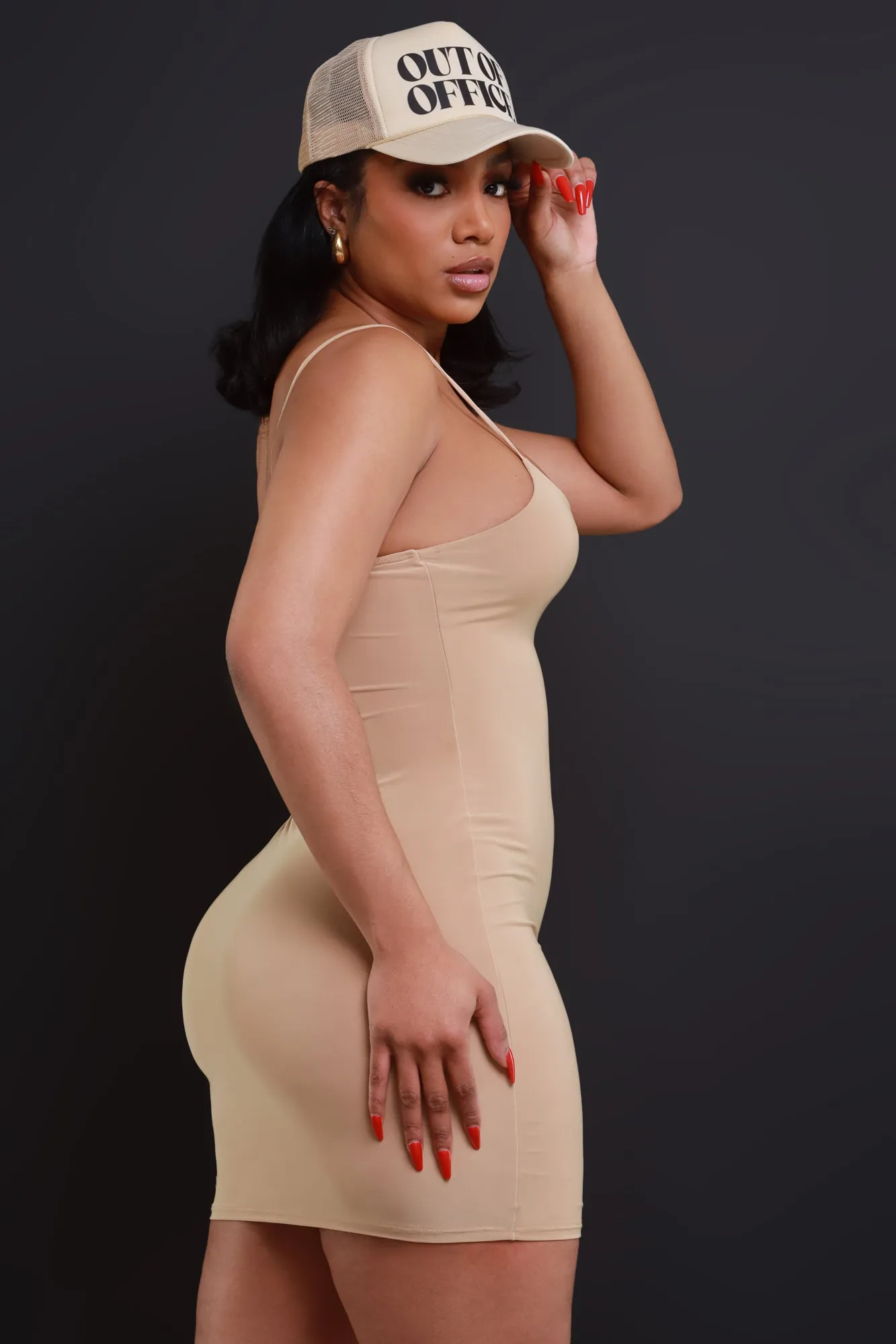 Molly Strappy Mini Dress - Khaki