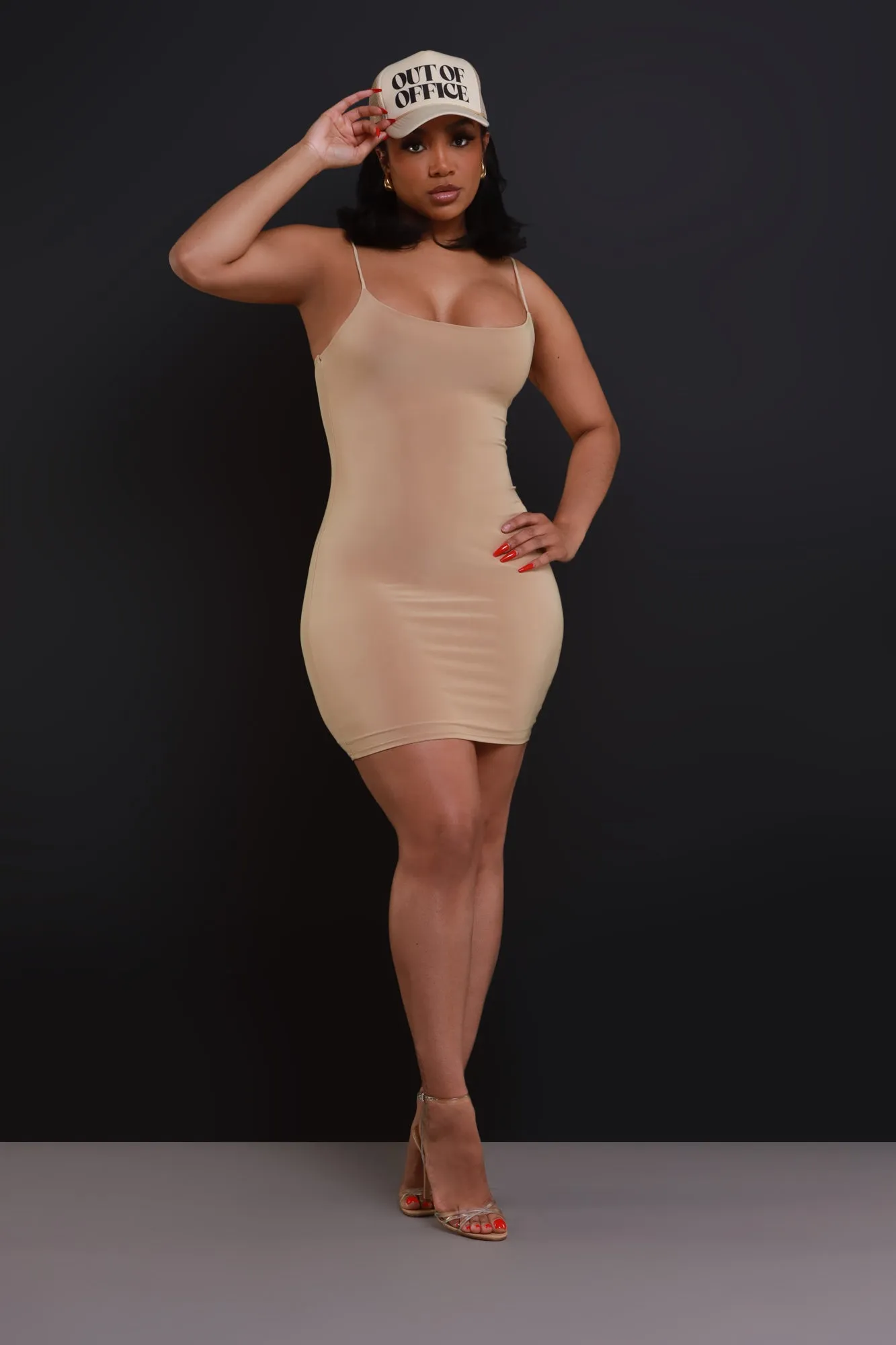 Molly Strappy Mini Dress - Khaki
