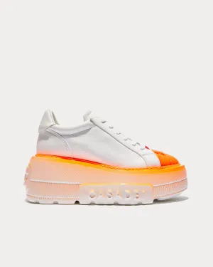 Nexus Fluo White / Orange Low Top Sneakers