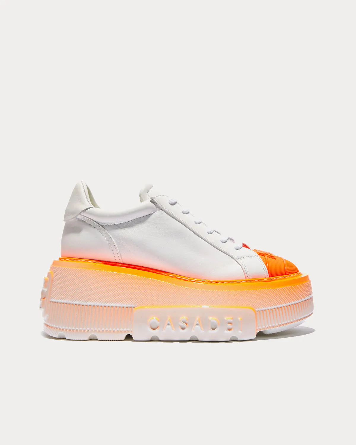 Nexus Fluo White / Orange Low Top Sneakers