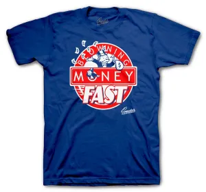 Retro 4 Loyal Blue Blowing Money Fast Shirt