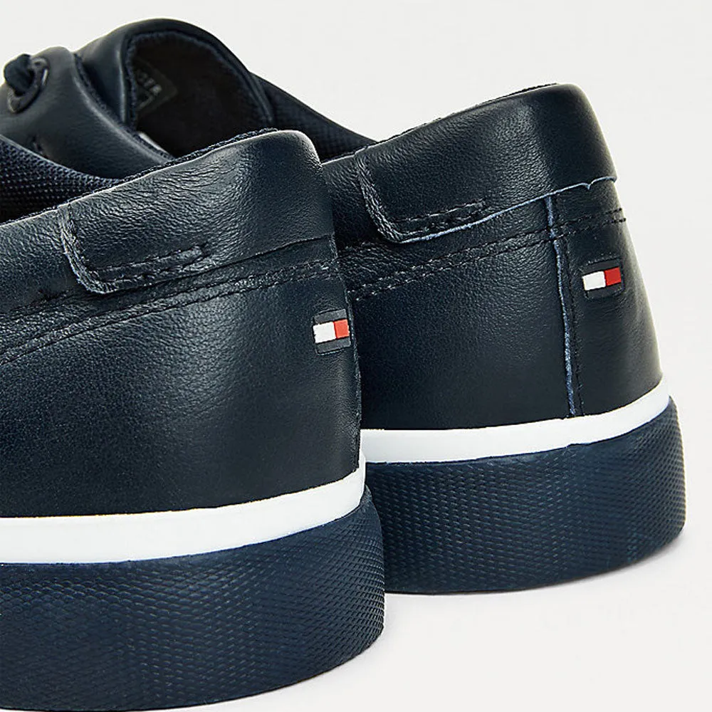 Scarpe Uomo TOMMY HILFIGER Sneakers linea Modern in Pelle Blu
