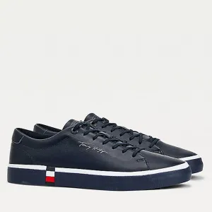 Scarpe Uomo TOMMY HILFIGER Sneakers linea Modern in Pelle Blu