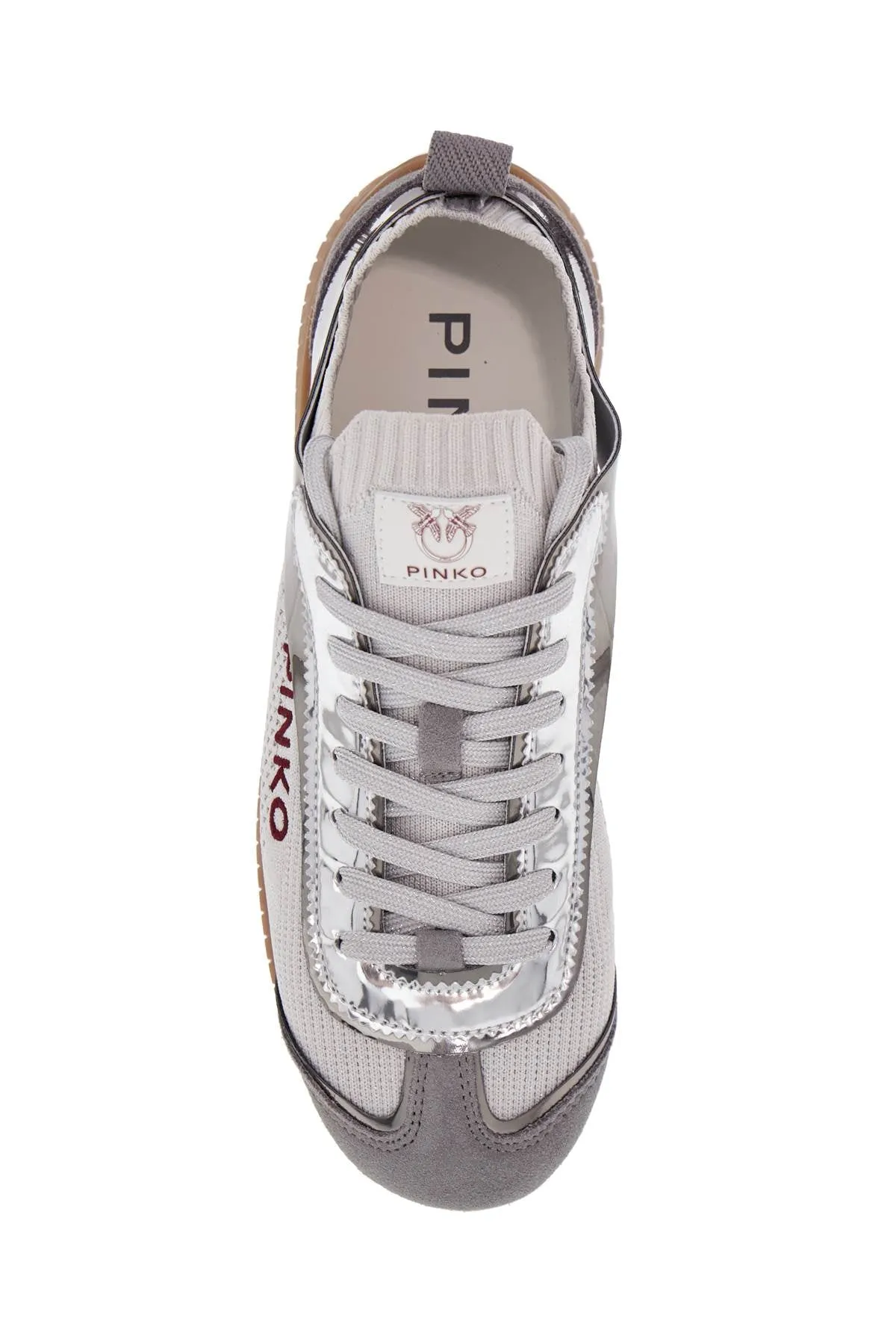 sneaker in silver knit with suede details reby 03 SS0061 T026 SILVER