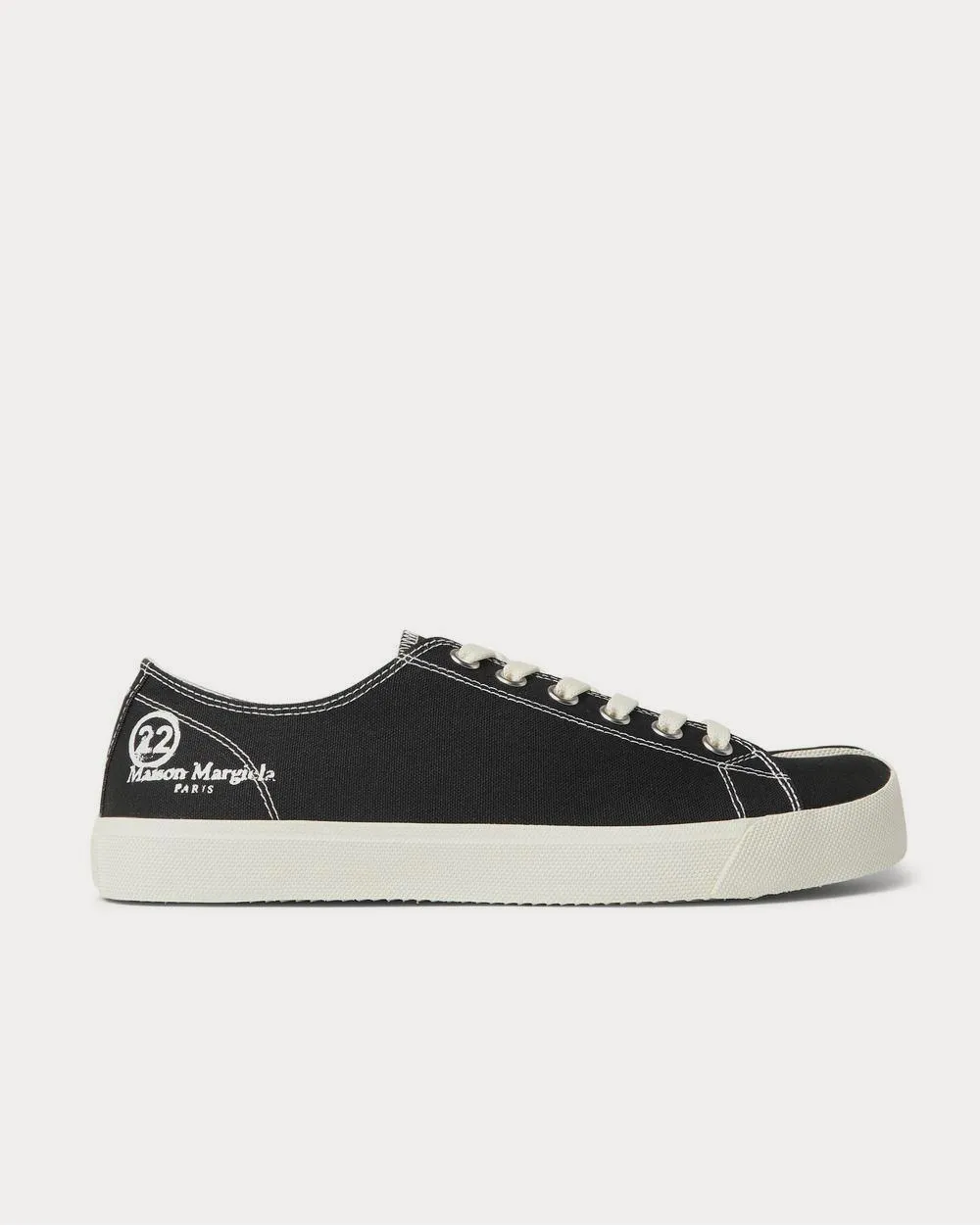 Tabi Split-Toe Canvas  Black low top sneakers