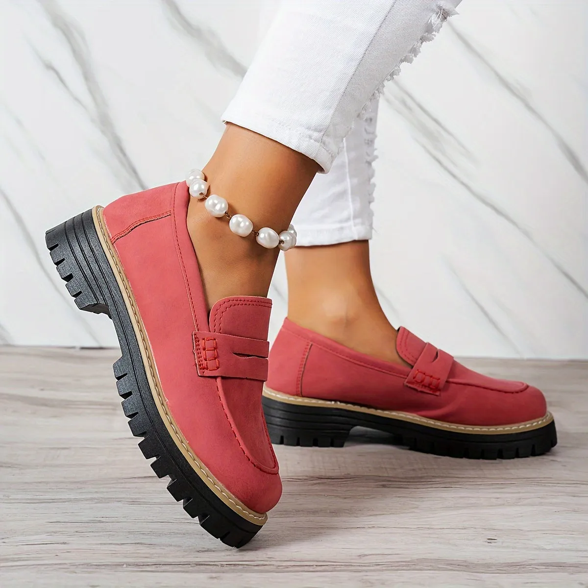 Tamsin  Chunky Sole Penny Loafers