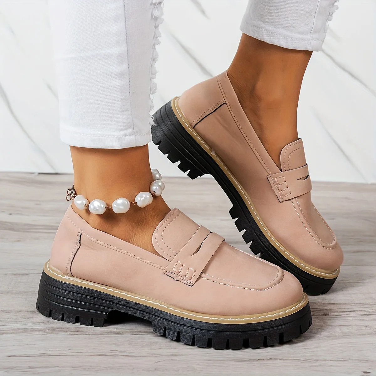 Tamsin  Chunky Sole Penny Loafers
