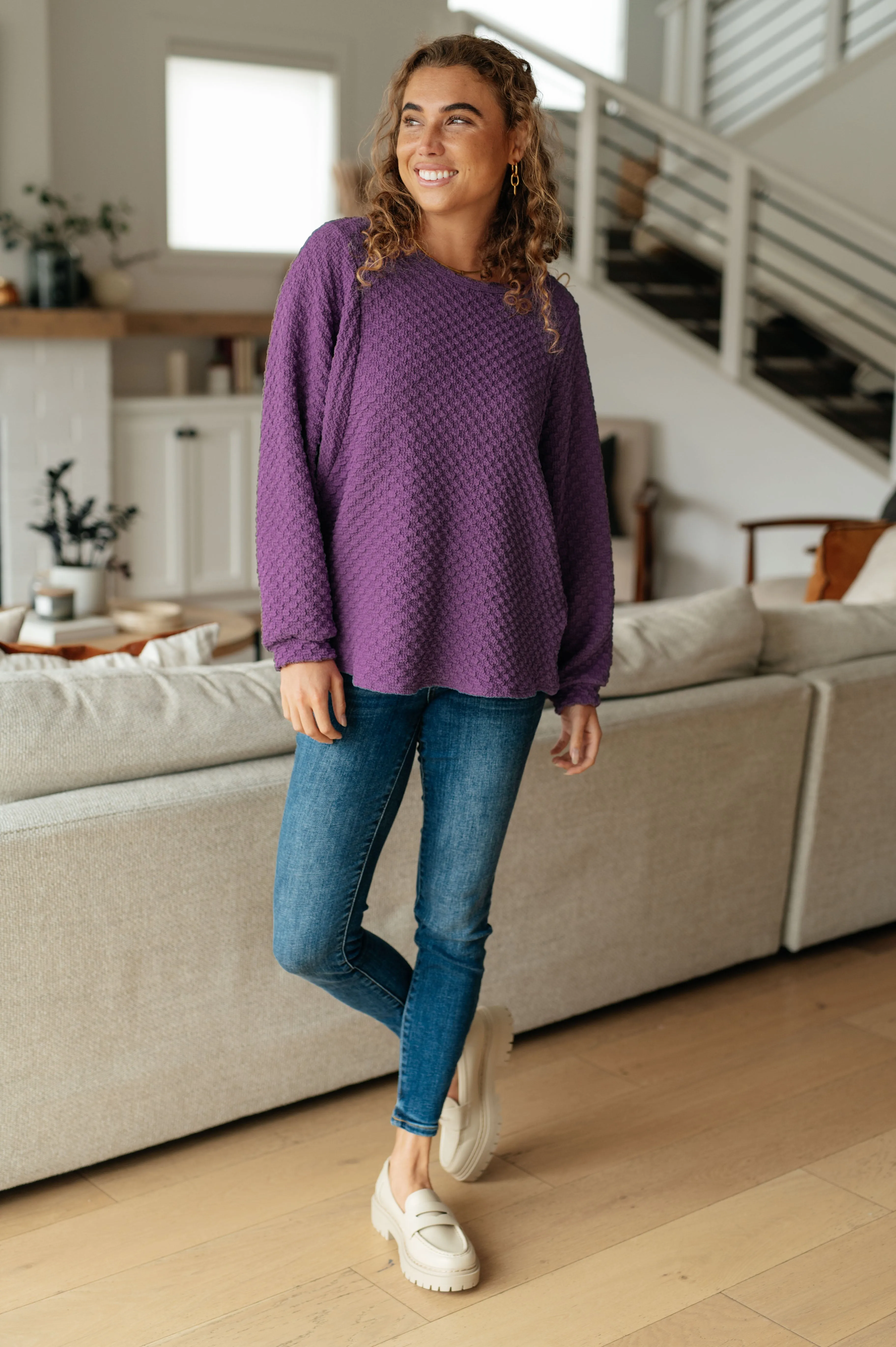 Thought It Over Textured Pullover (Reg & Curvy)
