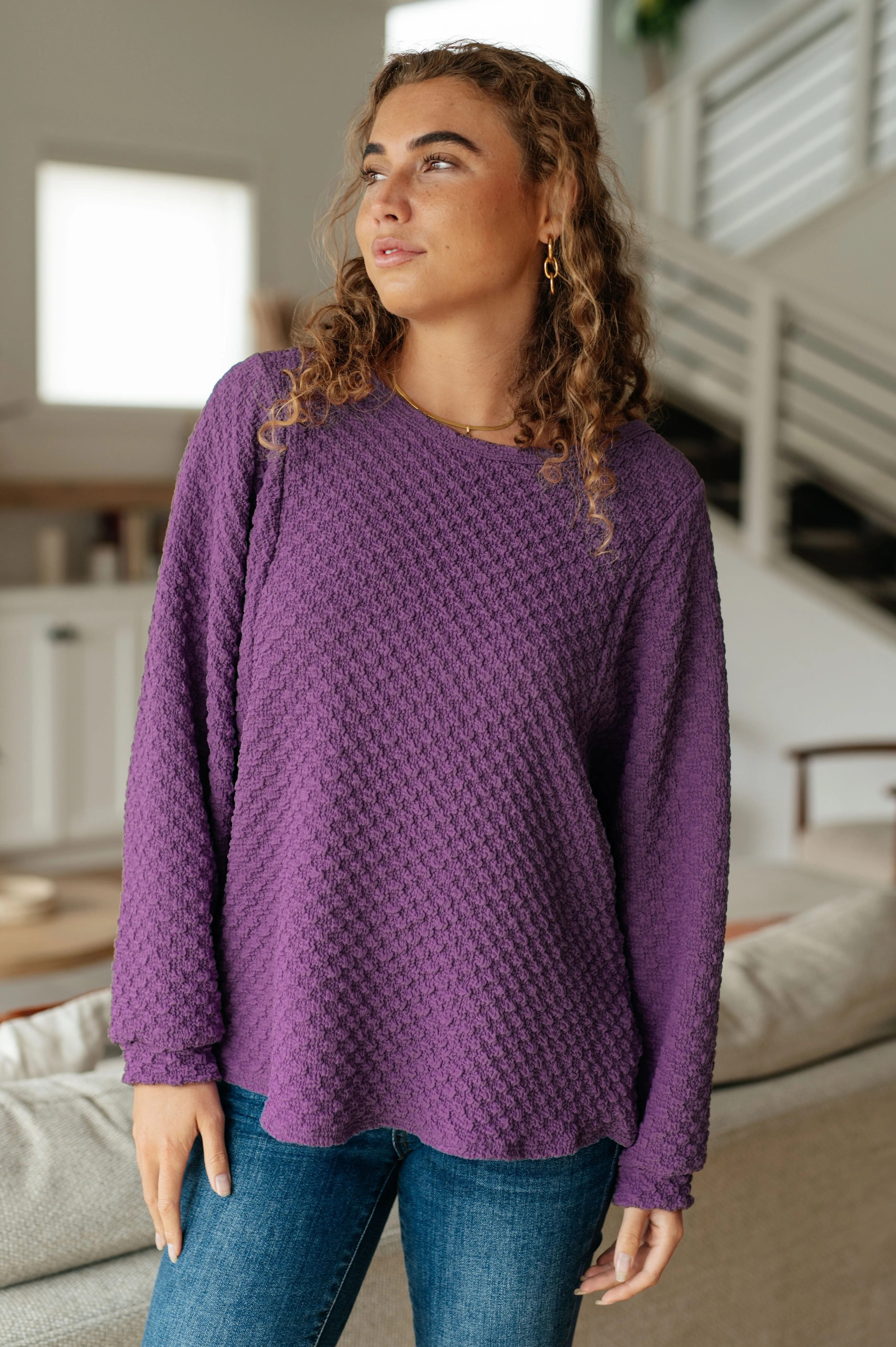 Thought It Over Textured Pullover (Reg & Curvy)