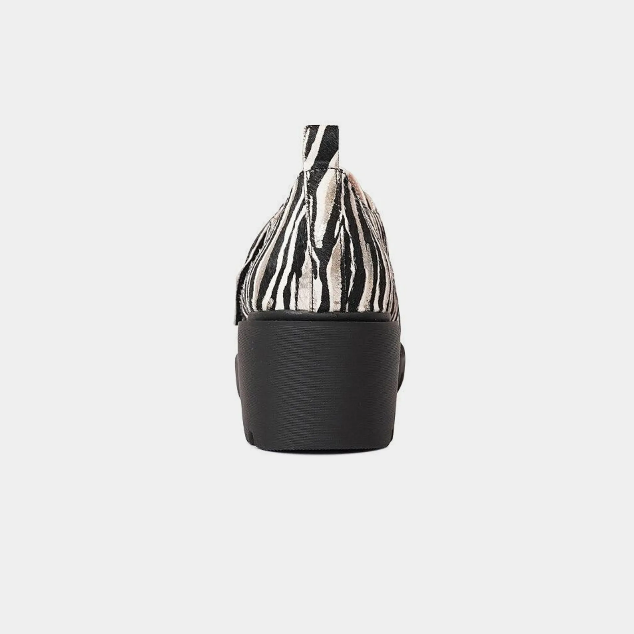 Umbers Zebra Pony Heeled Loafers