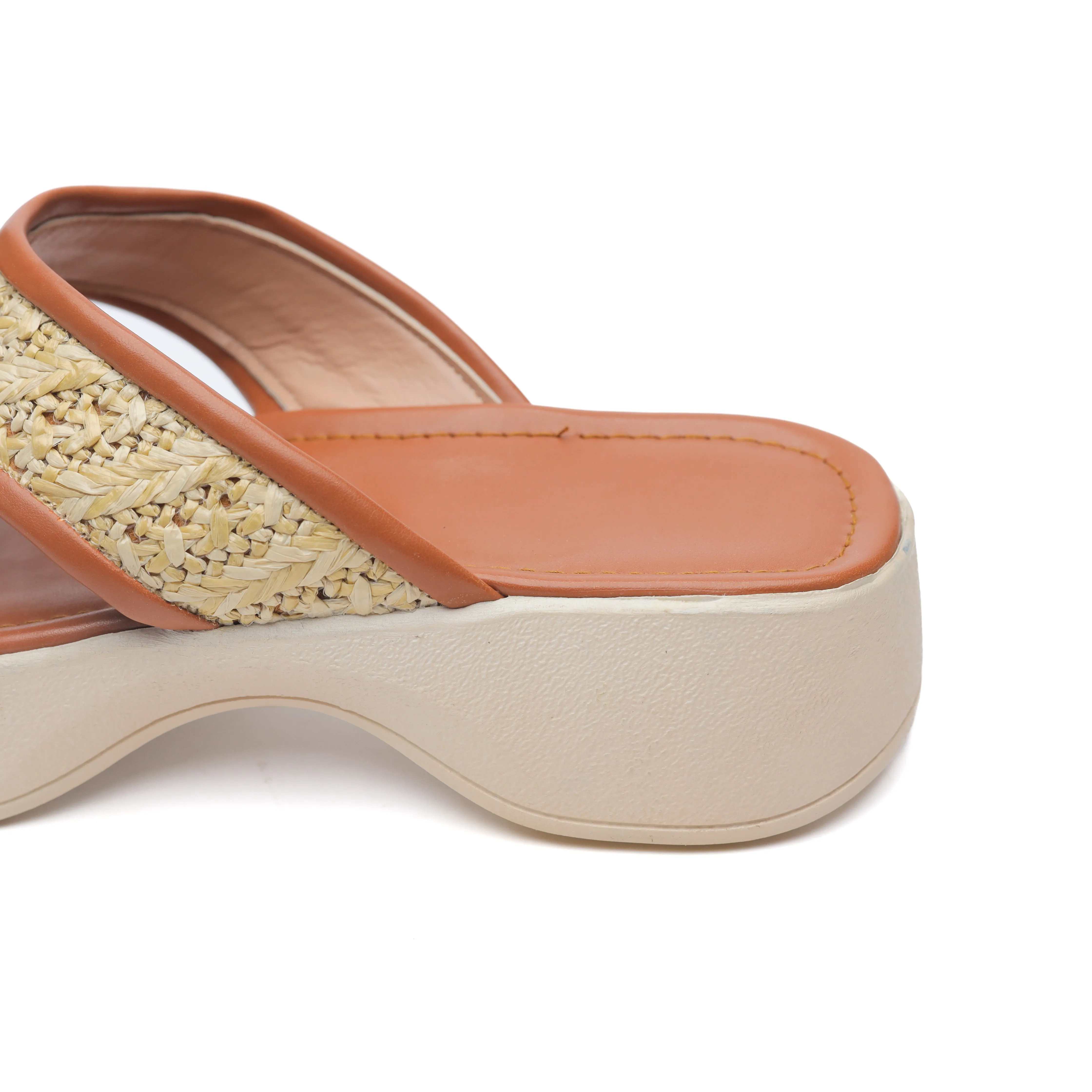 VelvetFlower Burlap Havane Slides