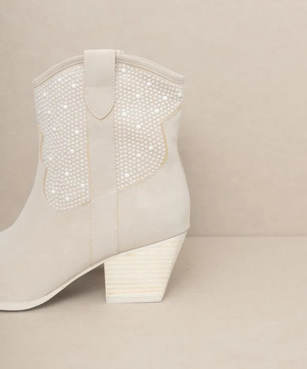 Walk The Runway Pearl Studded Western Boots (2 Colors)