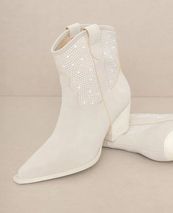 Walk The Runway Pearl Studded Western Boots (2 Colors)