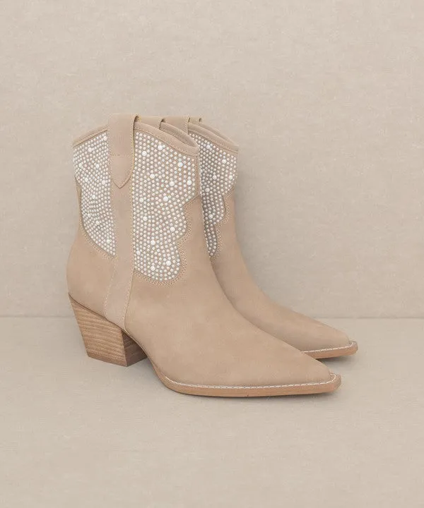 Walk The Runway Pearl Studded Western Boots (2 Colors)
